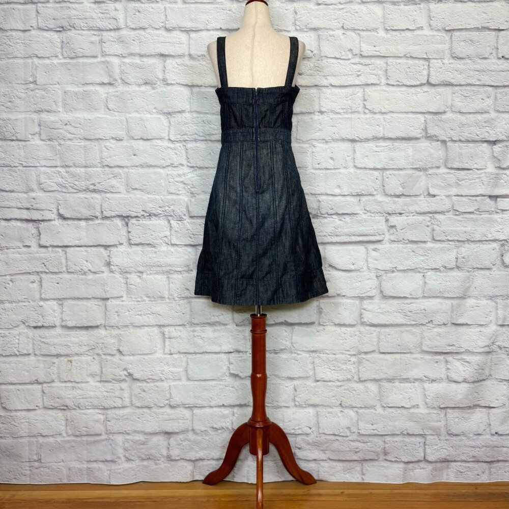 Anthropologie Fei Dark Blue Denim Mini Skirt - Picture 2 of 6